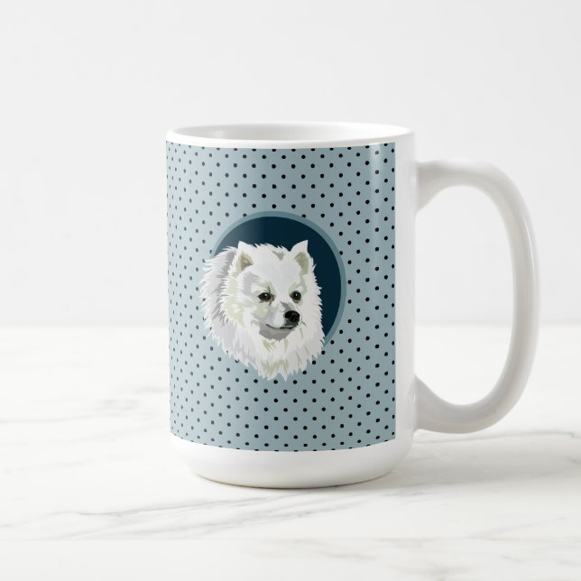 Hund Japanisch Spitz Kaffeetasse (Rechts)