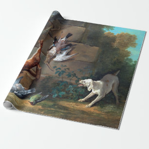 Hund Jean-Baptistes Oudry, der totes Spiel schütz Geschenkpapier