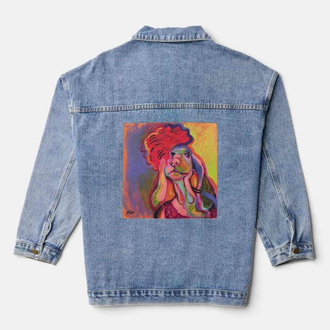 Hund Jeansjacke (Rückseite)