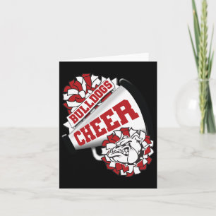 Hund jubeln zurück in den Schulgeist Cheerleader Karte