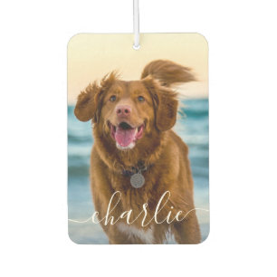Hund Katze Haustier Foto & Name Text Autolufterfrischer