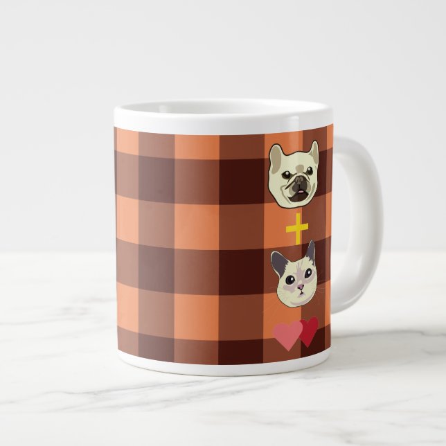 Hund+Katze Jumbo-Tasse (Vorderseite Rechts)