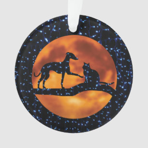 Hund, Katze, Mond Ornament