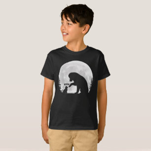 Hund & Katze Mondlicht Boop Silhouette T-Shirt