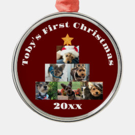 Hund, Katze oder Haustier Foto Collage Weihnachtsb Ornament Aus Metall