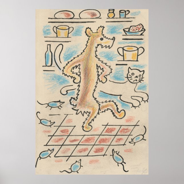 Hund, Katze und Maus Poster (Vorne)