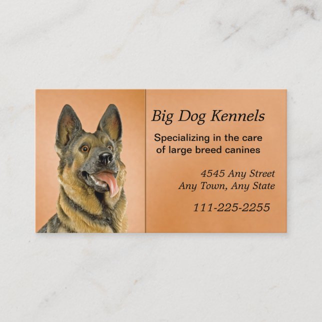 Hund Kennel German Shepherd Business Card Visitenkarte (Vorderseite)