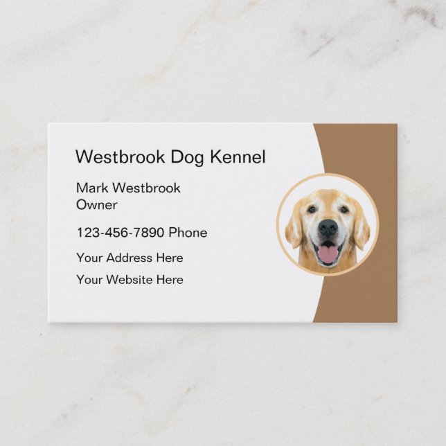 Hund Kennel Modern Business Cards Visitenkarte (Vorderseite)