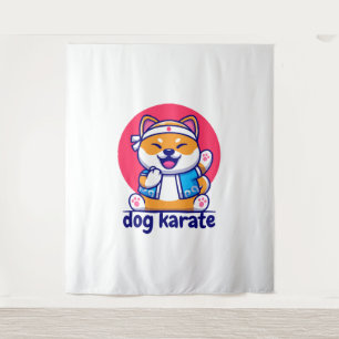 Hund kennt Karate Wandteppich