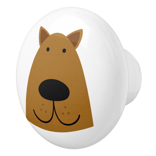 Hund Keramikknauf (Rechts)