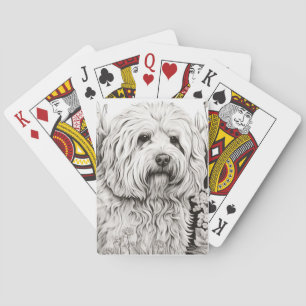 Hund Komondor Friedlich Nature Prairie Sketch Haus Spielkarten