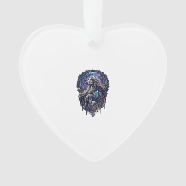Hund Kristall Mond Enchanted Forest_1 Ornament (Vorderseite)