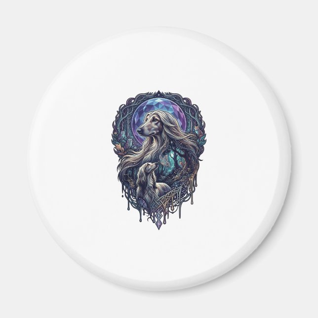 Hund Kristallmond Enchanted Forest_1 Magnet (Vorne)
