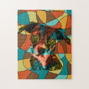Hund Kubismus Puzzle