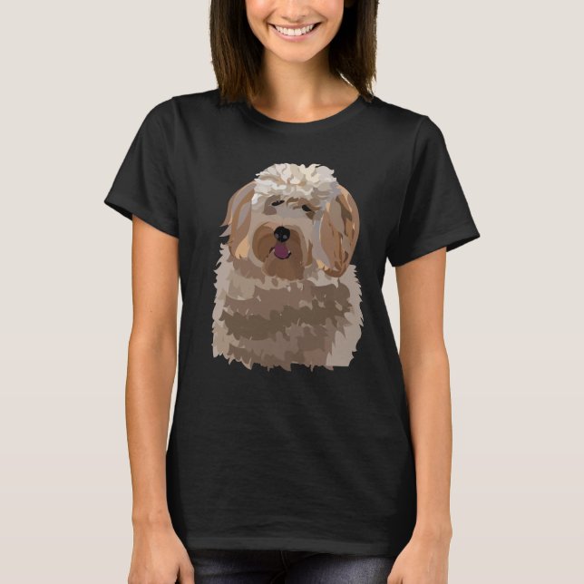 Hund Labradoodle Haustier T-Shirt (Vorderseite)