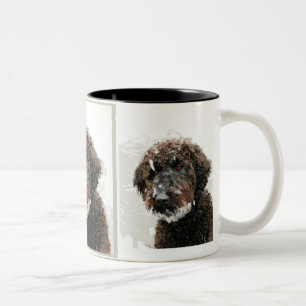 Hund: labradoodle Malerei Zweifarbige Tasse