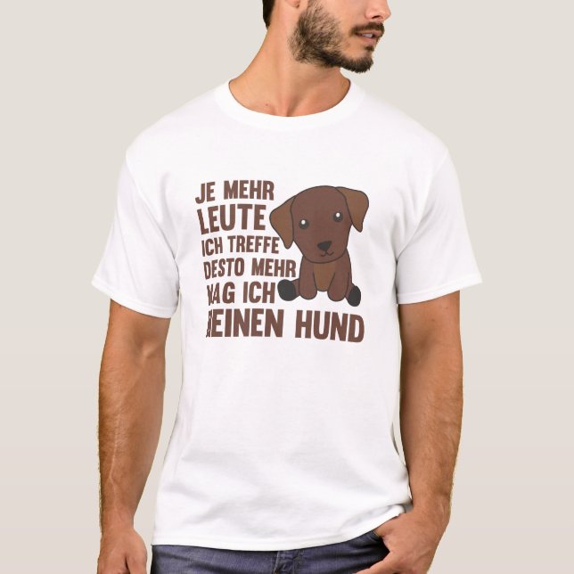 Hund Labrador Brown mag keine Hunde T-Shirt (Vorderseite)