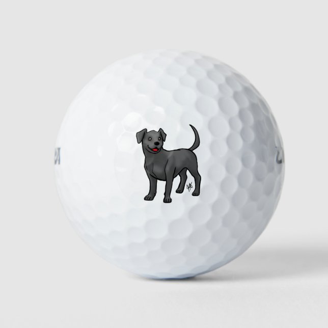 Hund - Labrador Retriever - Black Golfball (Vorderseite)