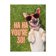 Hund lachen 30. Geburtstag