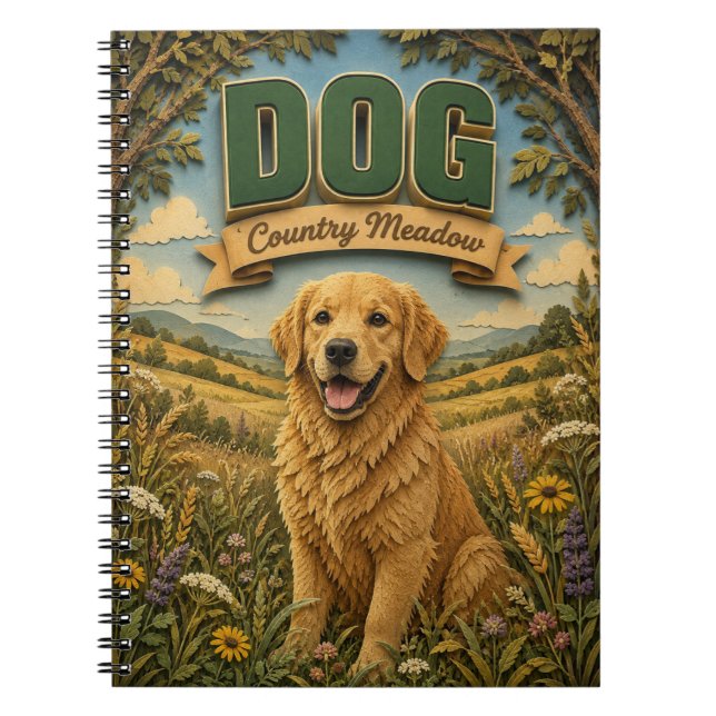 Hund Landwiese POPCUT Notizblock (Vorderseite)