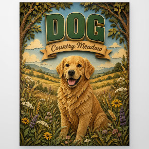 Hund Landwiese POPCUT Postkarte