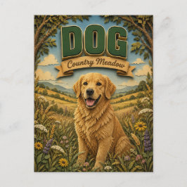 Hund Landwiese POPCUT Postkarte