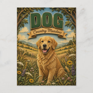 Hund Landwiese POPCUT Postkarte