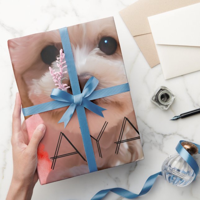 Hund Lass uns Party Geburtstag  Geschenkpapier (Schenken)