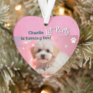 Hund Lass uns Party Geburtstag  Ornament