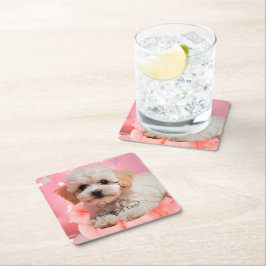 Hund Lass uns Party Geburtstag Rechteckiger Pappuntersetzer