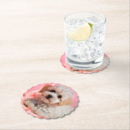 Hund Lass uns Party Geburtstag Untersetzer