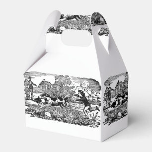 Hund läuft - antike Haustierkunst viktorianische I Geschenkschachtel