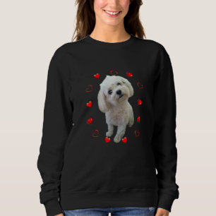 Hund  Liebe Herzmaltesische Welpenbesitzerin Sweatshirt