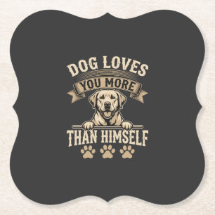 Hund liebt dich mehr als sich selbst Vintage Untersetzer