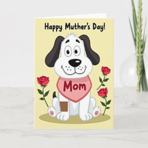 Hund liebt Mutter Floraltag-Karte Karte