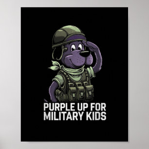 Hund Lila militärischen Kinder Monat militärischen Poster