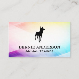 Hund Logo Farbiger abstrakter Hintergrund Visitenkarte