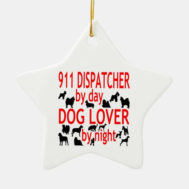 Hund Lover 911 Keramik Ornament (Vorne)