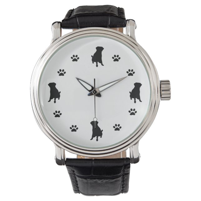Hund Lover Armbanduhr (Vorderseite)