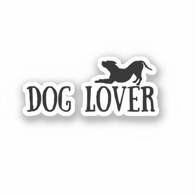 Hund Lover Aufkleber (Vorderseite)