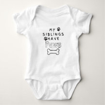 Hund Lover Baby Bodysuit Meine Geschwister haben P