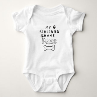 Hund Lover Baby Bodysuit Meine Geschwister haben P Baby Strampler
