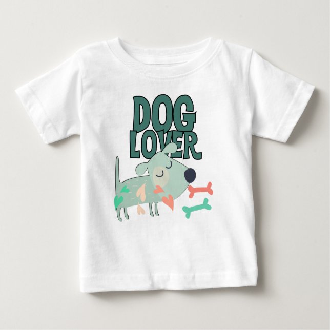 Hund Lover Baby T-shirt (Vorderseite)