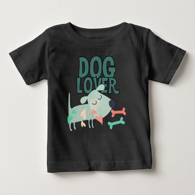 Hund Lover Baby T-shirt (Vorderseite)