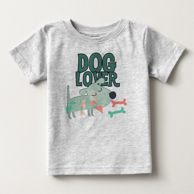Hund Lover Baby T-shirt (Vorderseite)