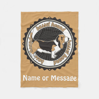 Hund Lover Basset Hound Blanket Individuelle Name Fleecedecke