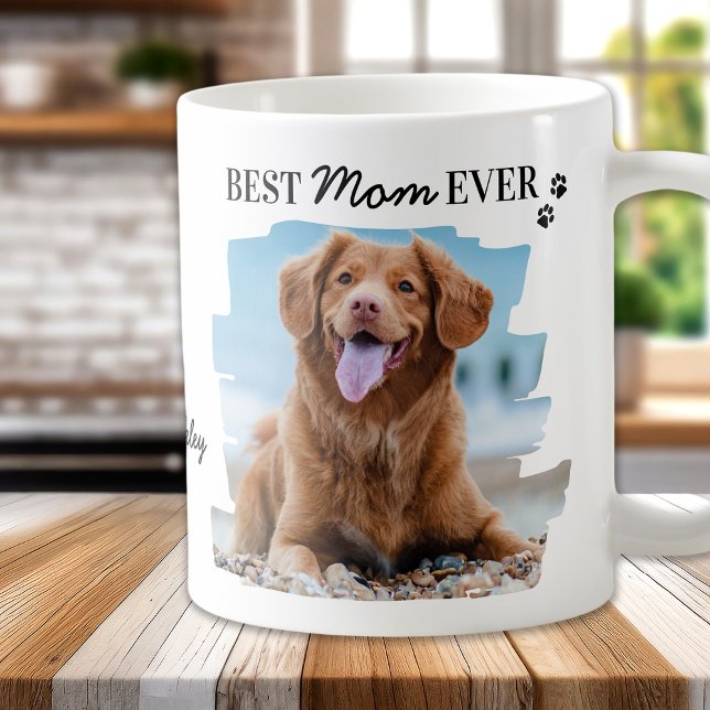 Hund Lover Beste Mama je Personalisiert 2 Haustier Kaffeetasse (Von Creator hochgeladen)