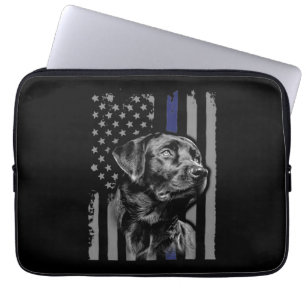 Hund Lover Black Labrador American Flag Thin Lin Laptopschutzhülle