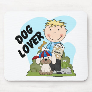 Hund Lover Blond Boy T Shirts und Geschenke Mousepad