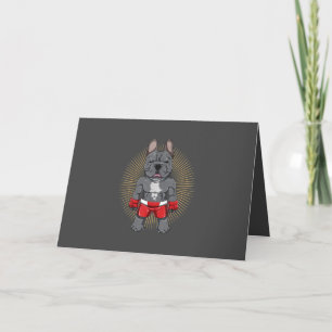 Hund Lover   Brave French Bulldog Fighter Feiertagskarte